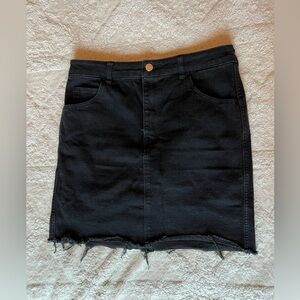 Black Jean Skirt - Size 8
